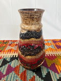 West German Fat Lava Red/Grey Pot