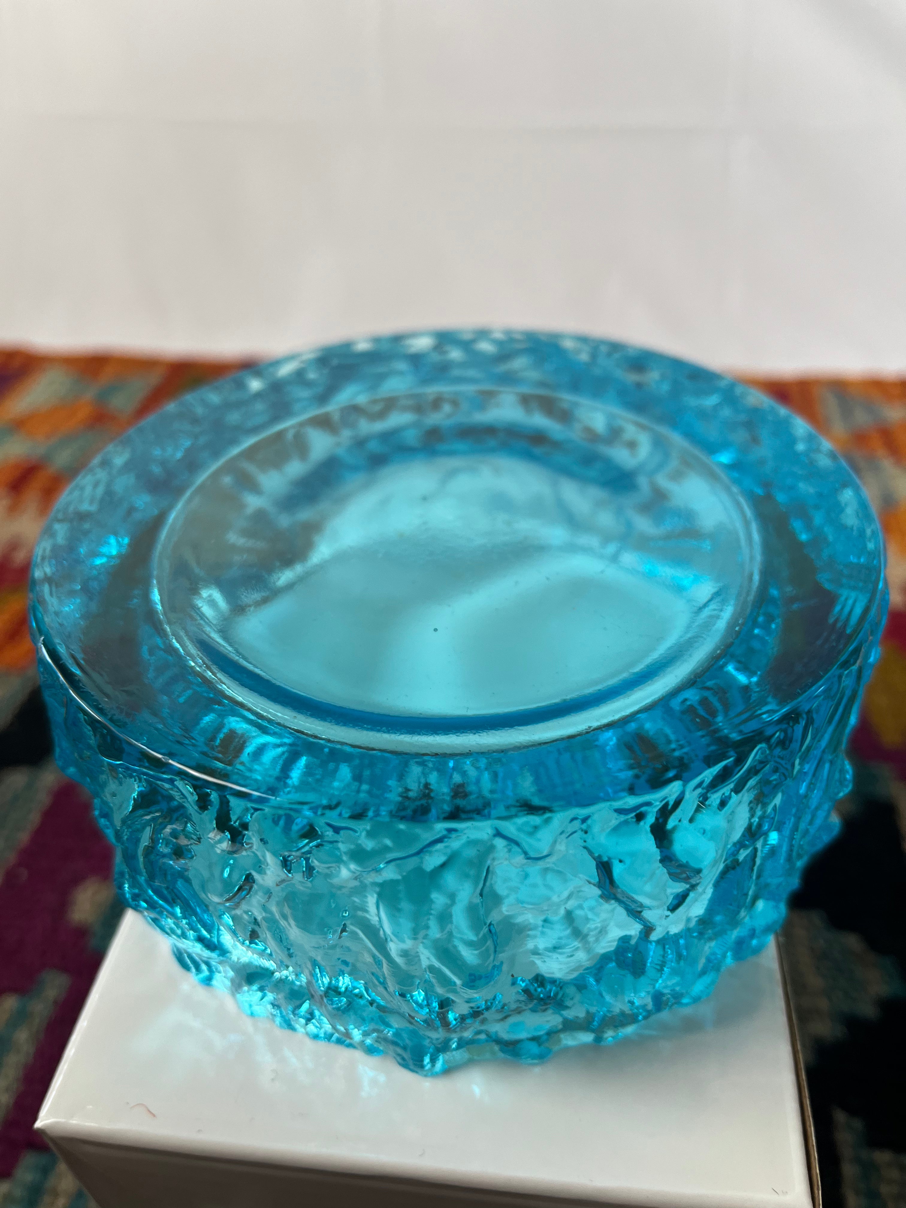 Blue Bark Glass Bowl
