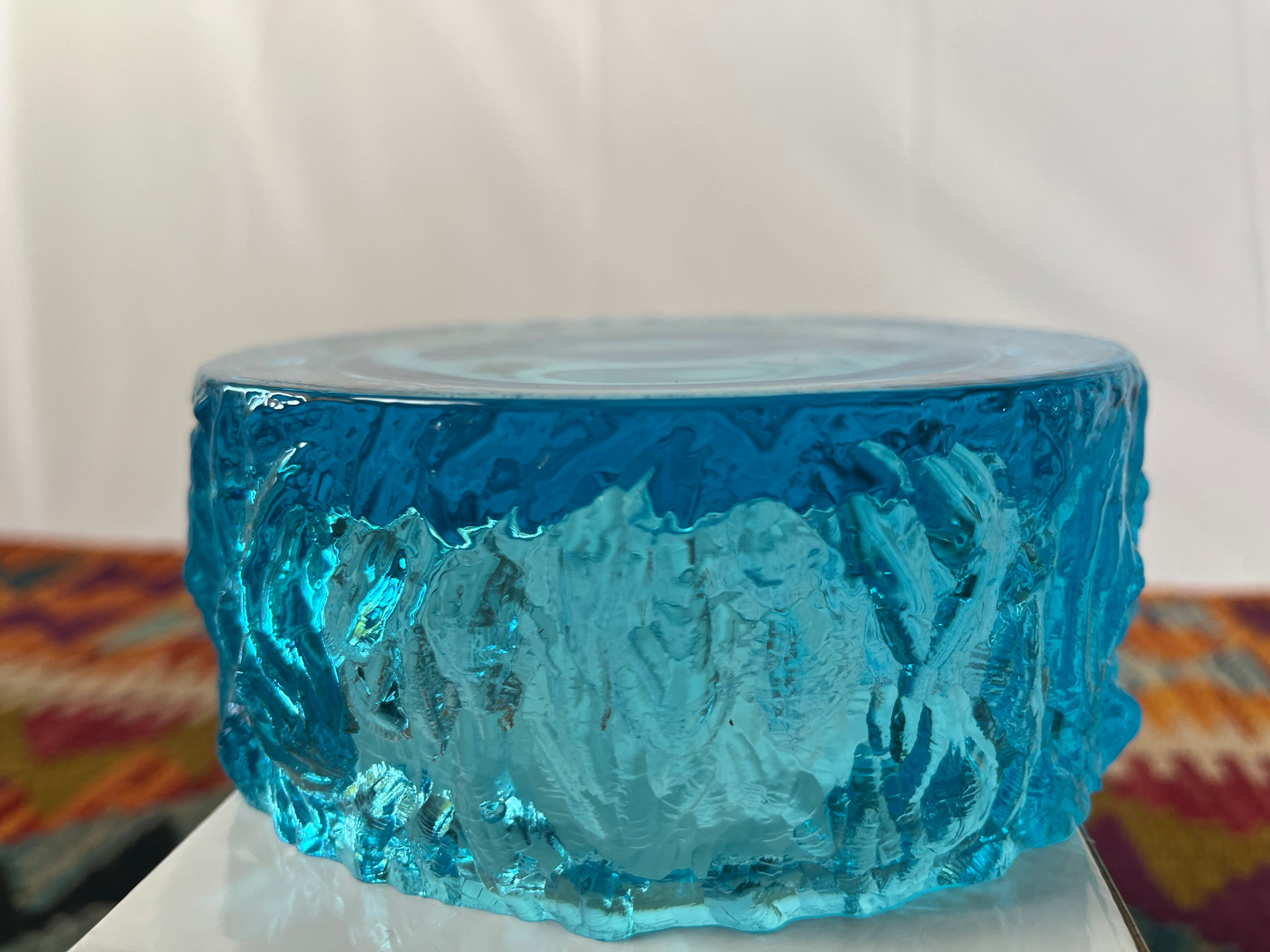 Blue Bark Glass Bowl