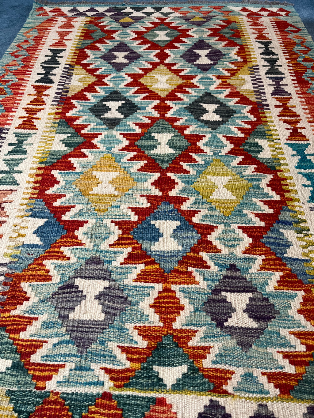 Chobi Blue Kilim rug