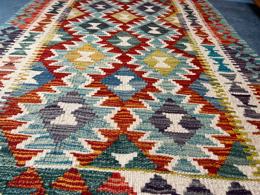 Chobi Blue Kilim rug