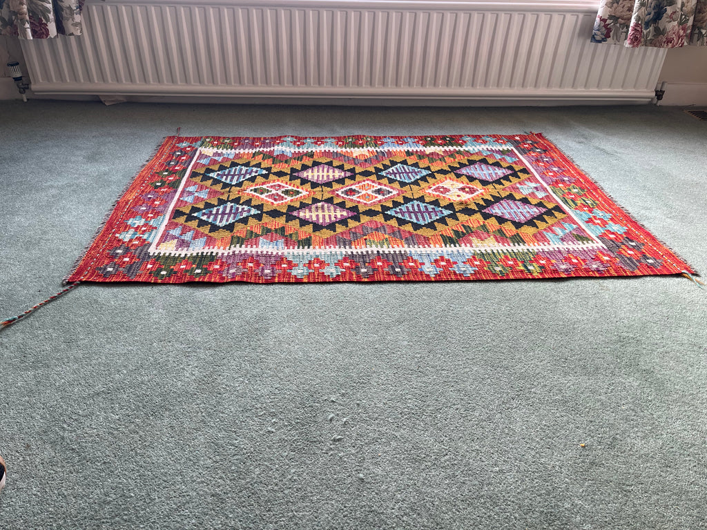 Maimana Red Kilim Rug