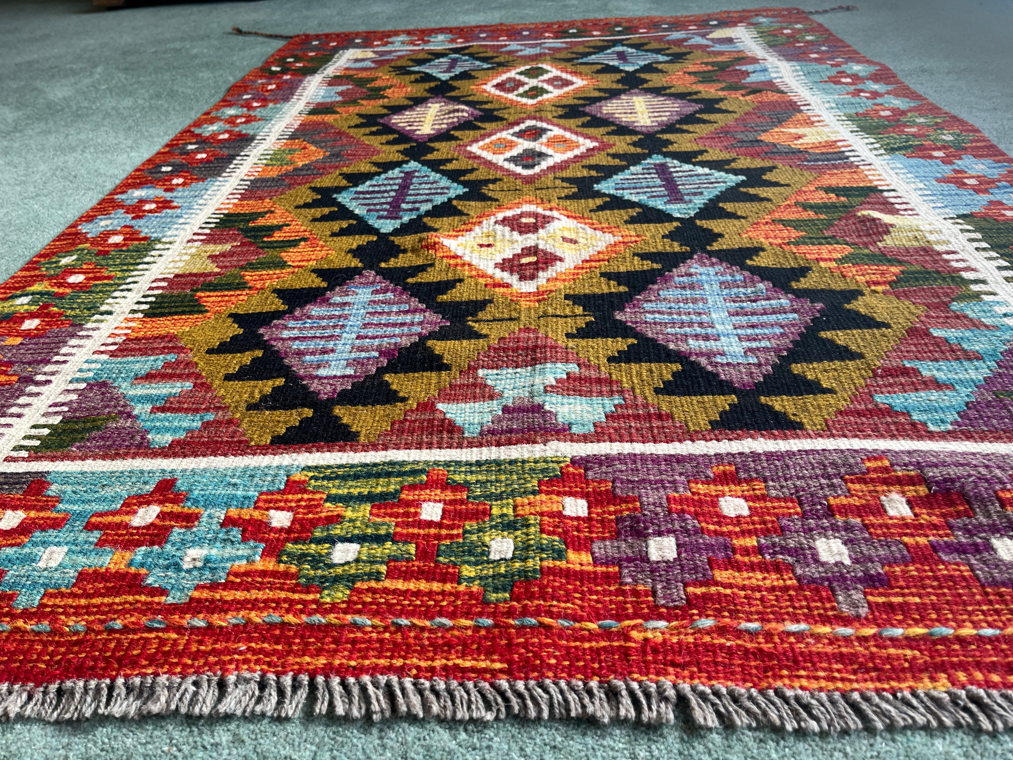 Maimana Red Kilim Rug