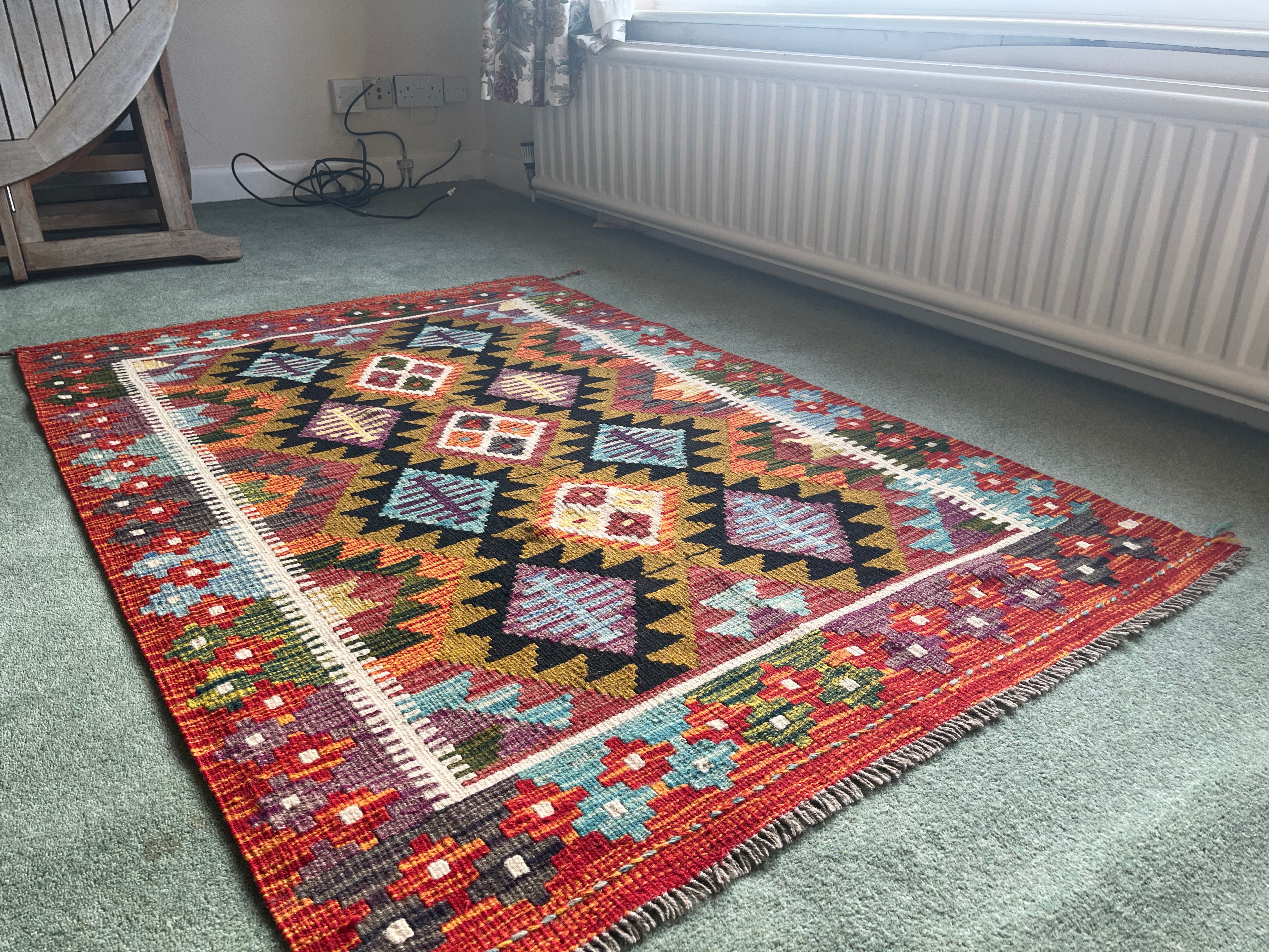 Maimana Red Kilim Rug